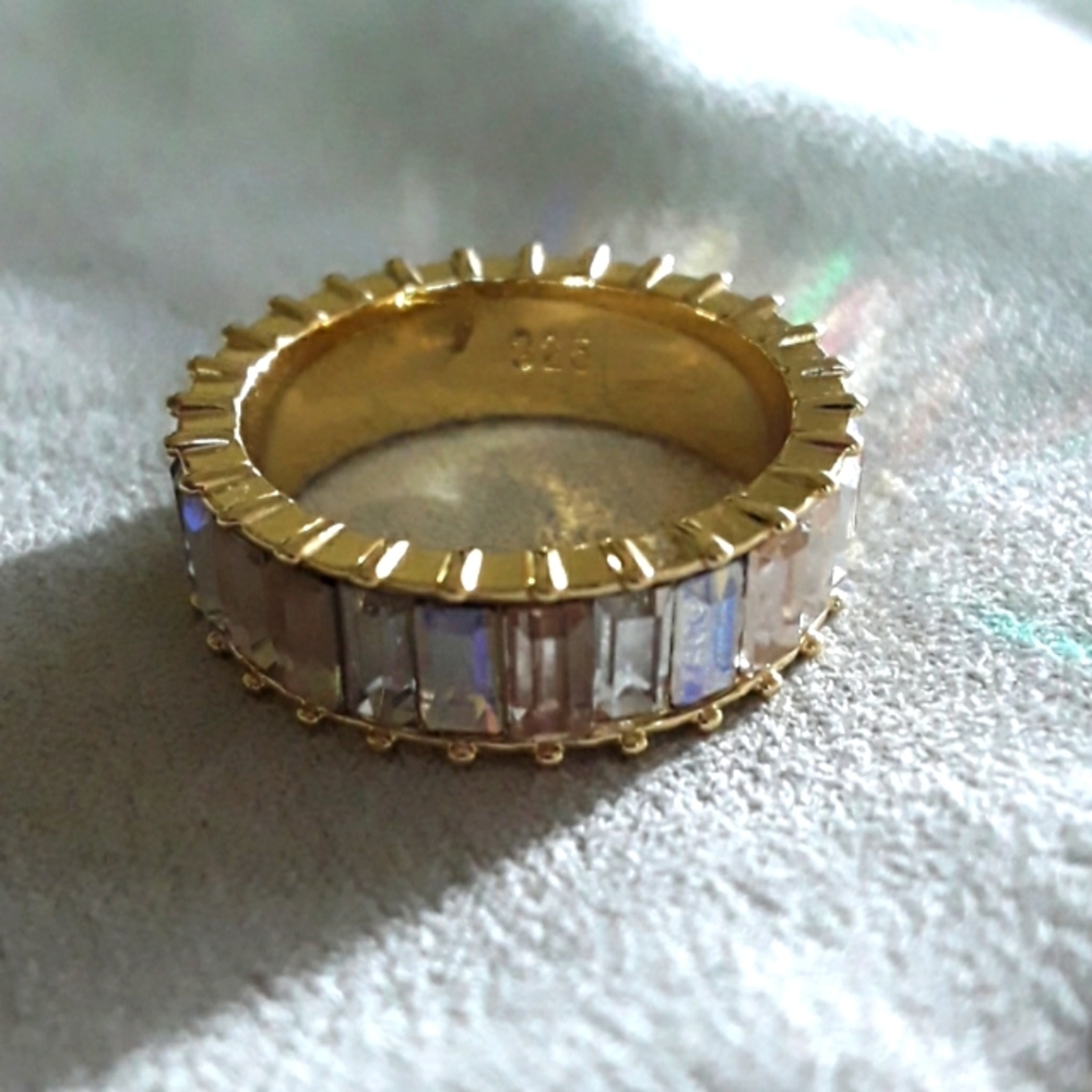 Iridescent CZ ring